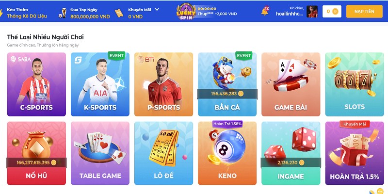 Cung cấp các tựa game hấp dẫn đa dạng thể loại